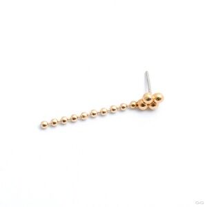 Yellow gold beaded Threadless ends